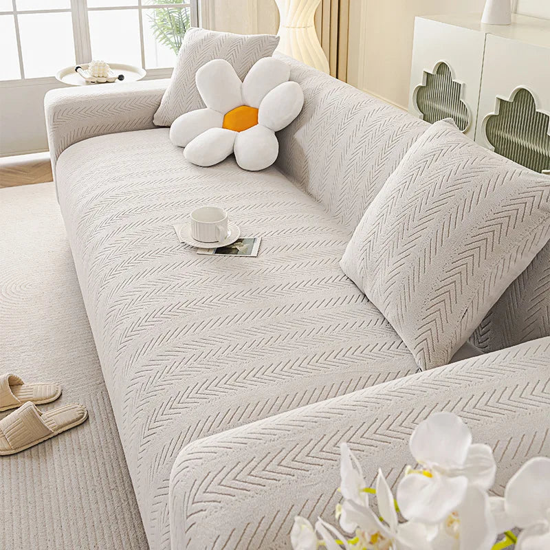 Cream-style Cat Scratch-resistant Elastic Sofa Cover Full Package All-season New Anti-slip Sofa Seat Cushion Sofa Covers